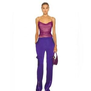 Gauge81 NWT Women's Lilburn Ruched Cowl Neck Top Purple Size M